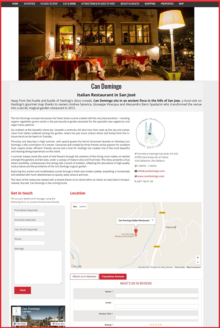 Sales Page Example when Advertise with us What's on in Quebec.com